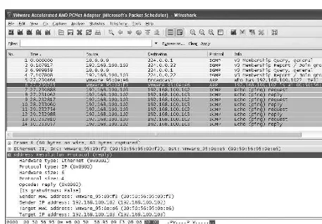 Figure 2-3 Wireshark after collecting ping data