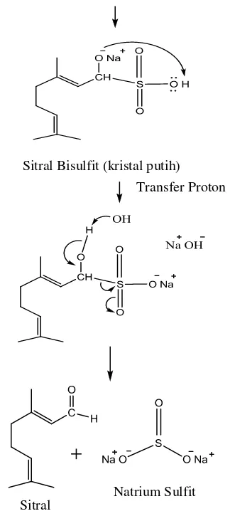 Gambar 4  Reaksi sitral dengan natrium 