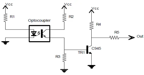 Gambar 4.2.1 Rangkaian Sensor Optocoupler 