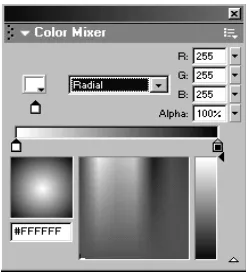 Gambar 2.10 Panel Color Mixer dengan Gradasi Radial Putih-Hitam 