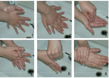 Gambar 2. Cara mencuci tangan 
