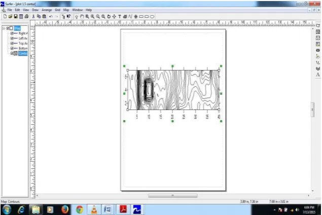 Gambar 4.9 Tampilan contour dari data .grd. 