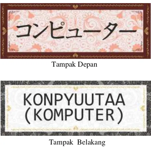 Gambar 9. Hasil Awal Produk Kartu Kata Jepang Katakana 