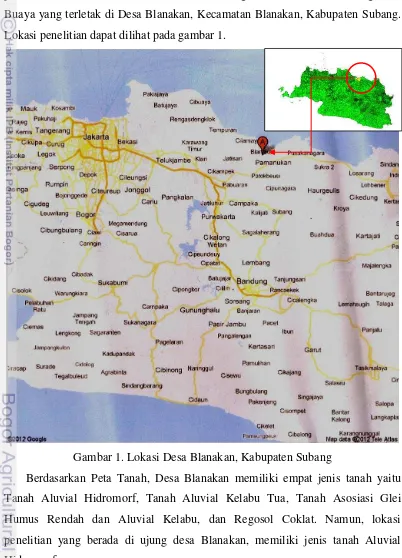 Gambar 1. Lokasi Desa Blanakan, Kabupaten Subang 
