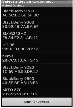Gambar 4.6 Tampilan di Android  ketika Pengujian Sensor MQ-138 