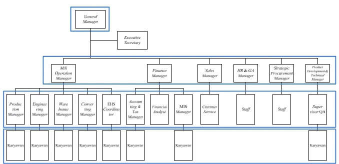 Gambar 2.1. Struktur Organisasi PT. XYZ 
