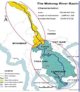 Gambar 2 : Peta Sungai Mekong  