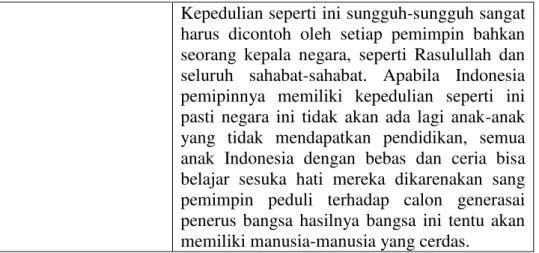 Tabel  di  atas  merupakan  serangkaian  narasi  yang  saling  berkaitan  satu  sama  lain