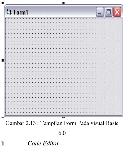 Gambar 2.14 :  Code Editor Pada Visual Basic 