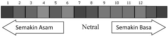 Tabel 1Perubahan warna indikator buatan dalam larutan