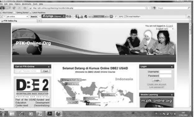 Gambar 2. Halaman Utama Website ptk-online.org