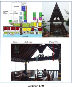 Gambar 4.60  Teras 3 yang mendapatkan view langsung ke arah danau toba  