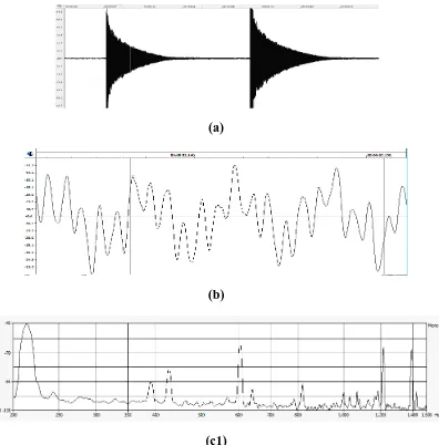 Fig. 1. display waveforms for Saron DNagawilaga. Fig. 2 shows color spectrgamelan Saron Demung Gunturmadu