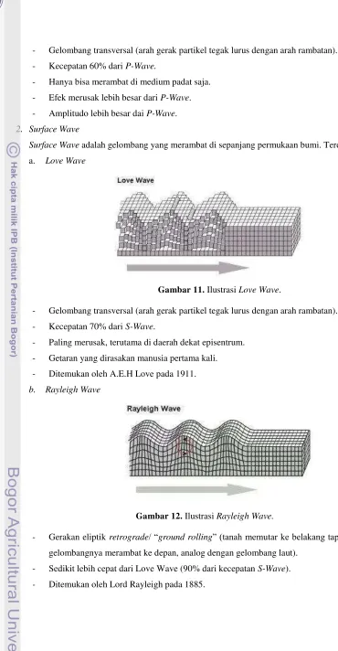 Gambar 11. Ilustrasi Love Wave. 