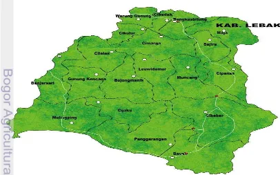 Gambar 4.1 Peta Kabupaten Lebak 