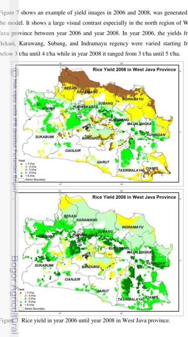 Figure 7 shows an example of yield images in 2006 and 2008, was generated by 