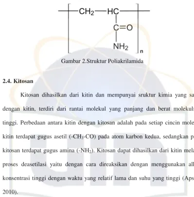 Gambar 2.Struktur Poliakrilamida 