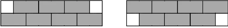 Figure 3: The two unbreakable tilings of length 8.