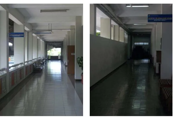 Gambar 2. Ruang terbuka di selasar kelas dan laboratorium  