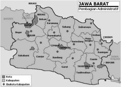 Gambar 2. Peta Administratif Jawa Barat 