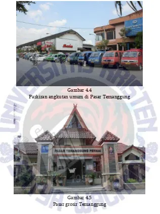 Gambar 4.4 Parkiran angkutan umum di Pasar Temanggung  