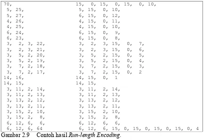 Gambar 2.9 Contoh hasil Run-length Encoding. 