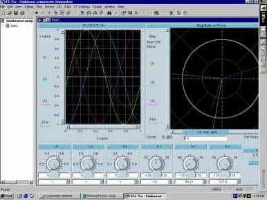 Figure 3. The simulator interface of homopolar components 