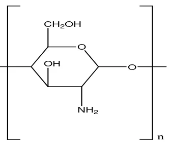 Gambar 2.2  Struktur Kitosan (Zirkakis, 1963) 