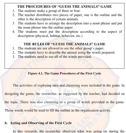 Figure 4.1. The Game Procedures of the First Cycle 