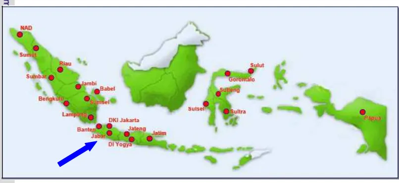 Gambar 5. Lokasi Industri TPT di Indonesia 