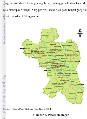 Gambar 7.  Peta Kota Bogor 