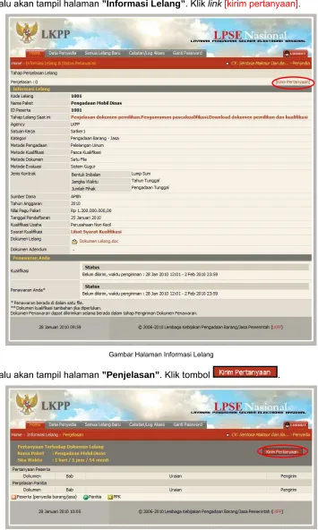 Gambar Halaman Informasi Lelang 
