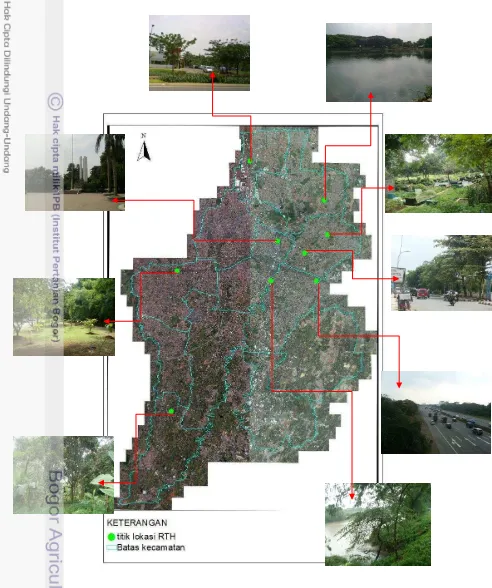 Gambar 5. Peta Piktorial Sebaran Ruang Terbuka Hijau di Kota Bekasi 