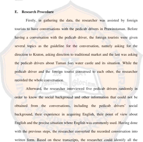 table.   E.Research Procedure 