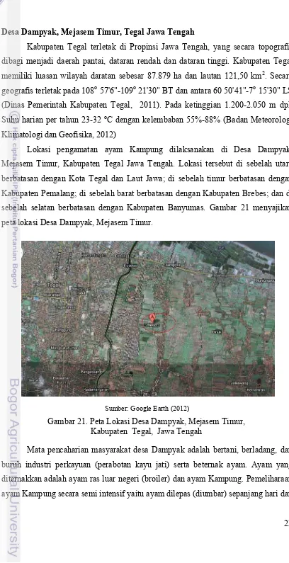 Gambar 21. Peta Lokasi Desa Dampyak, Mejasem Timur,  