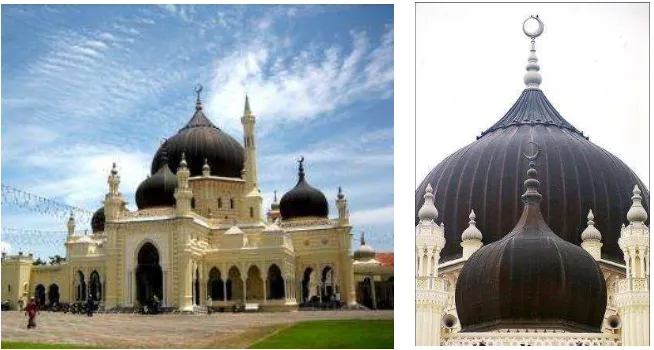 Gambar 5.19 Struktur rangka kubah masjid Zahir di Alor Setar, Malaysia 