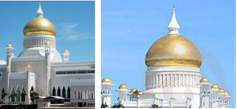 Gambar 5.20 Kubah masjid Sultan Omar Ali Saifuddin di Brunei Darussalam 
