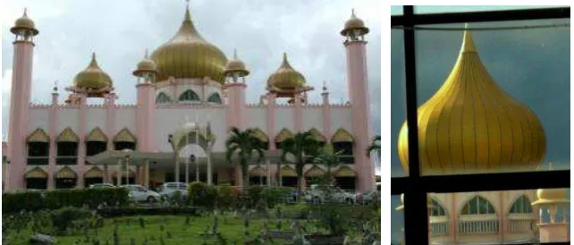 Gambar 5.22 Rangka kubah masjid Bahagian Kuching di Sarawak, Malaysia 