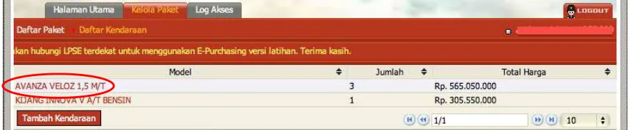 Gambar Halaman Edit Kendaraan 