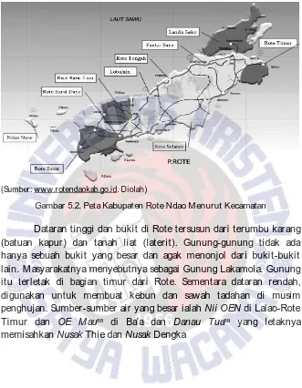 Gambar 5.2. Peta Kabupaten Rote Ndao Menurut Kecamatan  