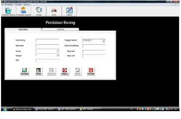 Gambar 1.7 : Tampilan Pendataan Barang 