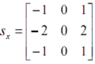 Gambar 2.11 Matriks Operator Sobel untuk Persamaan Sy 