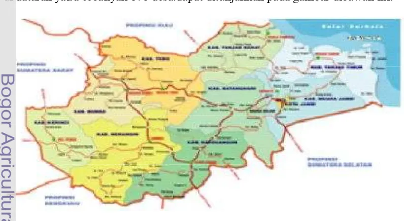 Gambar 5. Peta Administrasif Provinsi Jambi 