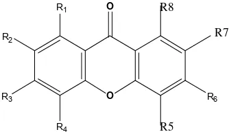 Fig 1. The structure xanthone compound 