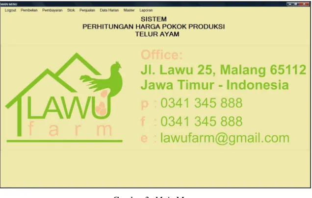 Gambar 3. Main Menu 