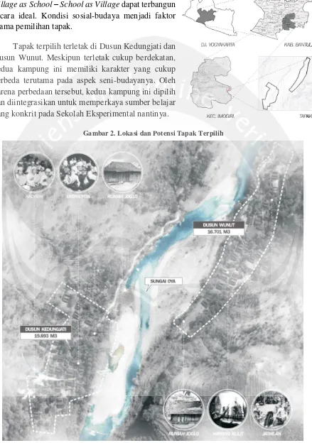 Gambar 2. Lokasi dan Potensi Tapak Terpilih 