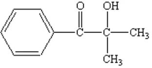 Gambar 3 Struktur senyawa Darocur 1173 (Suhariyono dkk., 1998) 