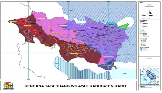 Gambar 2.2 Peta Recana Tata Ruang Wilayah Kabupaten Karo 