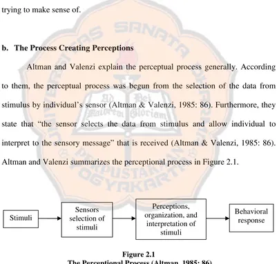 Figure 2.1  The Perceptional Process (Altman, 1985: 86) 