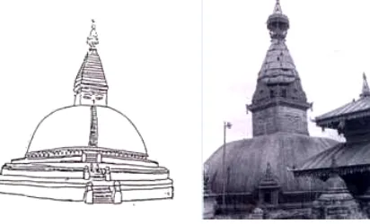 Gambar 19. Stupa Anuradhapura, Srilanka (Sumber: Sinhalese Monastic Architecture, 1974) 